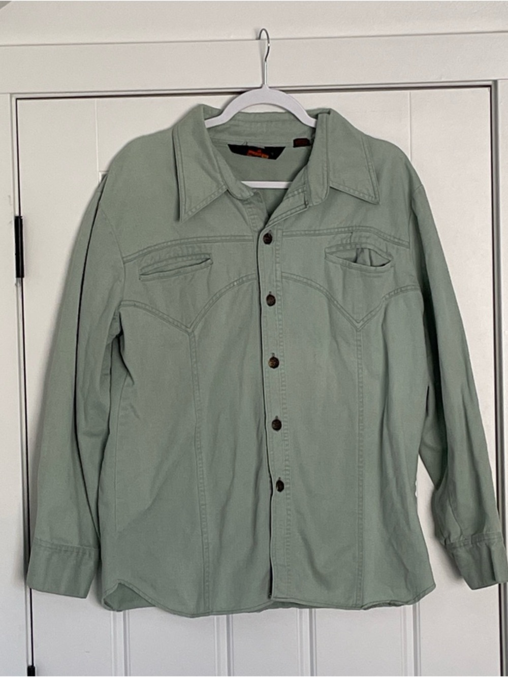 Vintage 70’s Montgomery Ward Put Togethers Green Western Style Men’s XL Twill